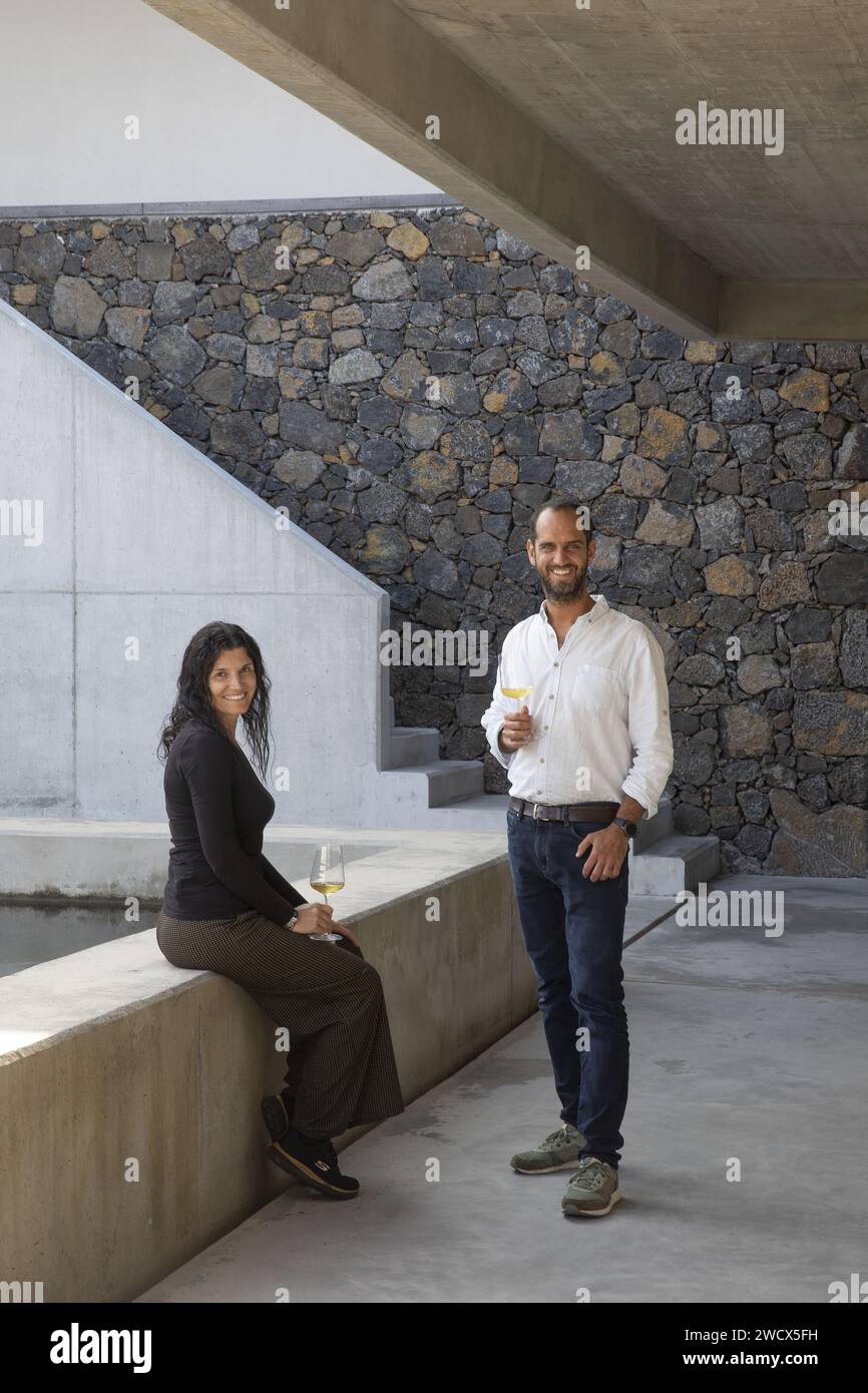 Portugal, Azores archipelago, Pico island, Felipe Rocha and his wife ...
