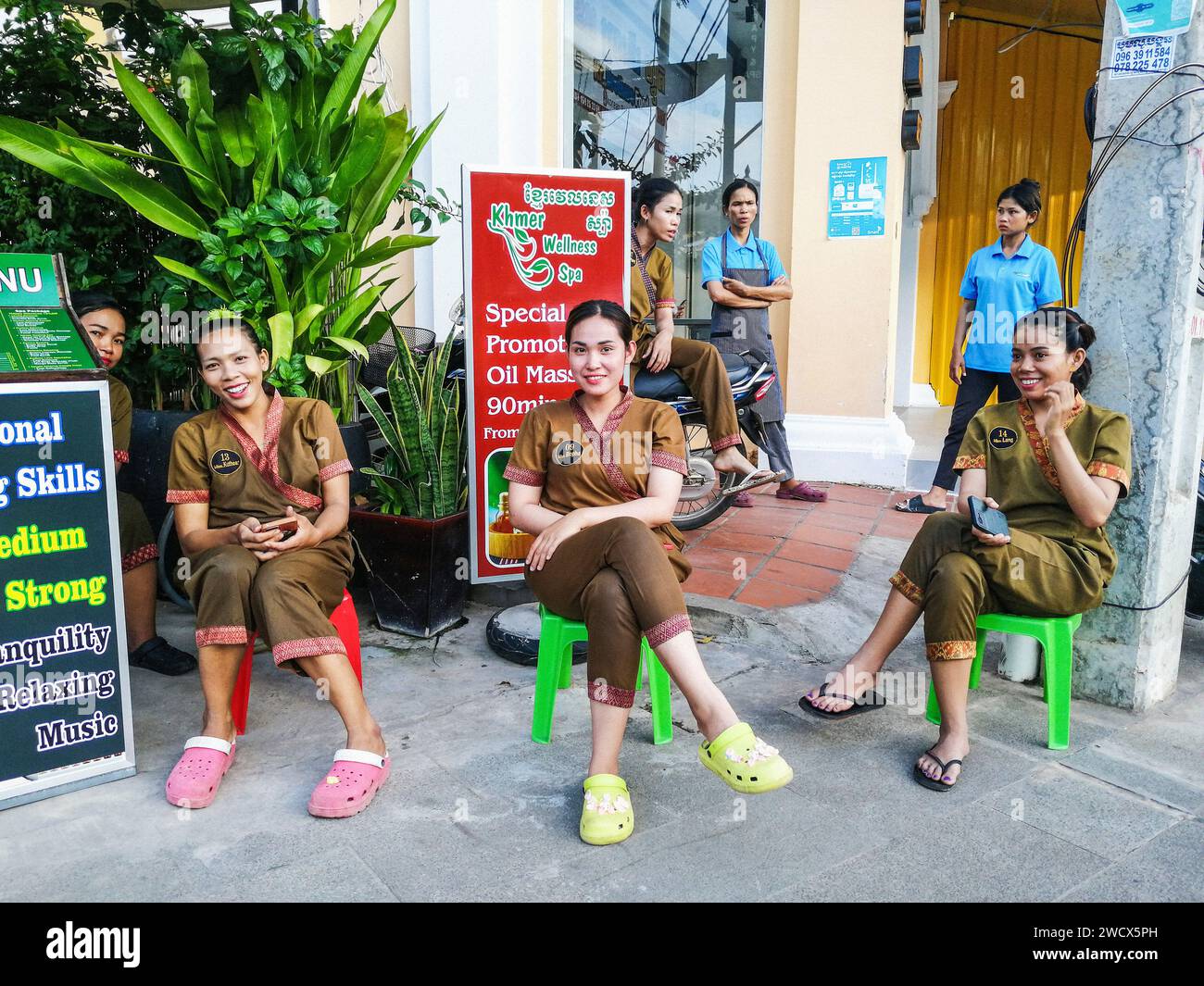Cambodia, Siem Reap, massage center Stock Photo Alamy