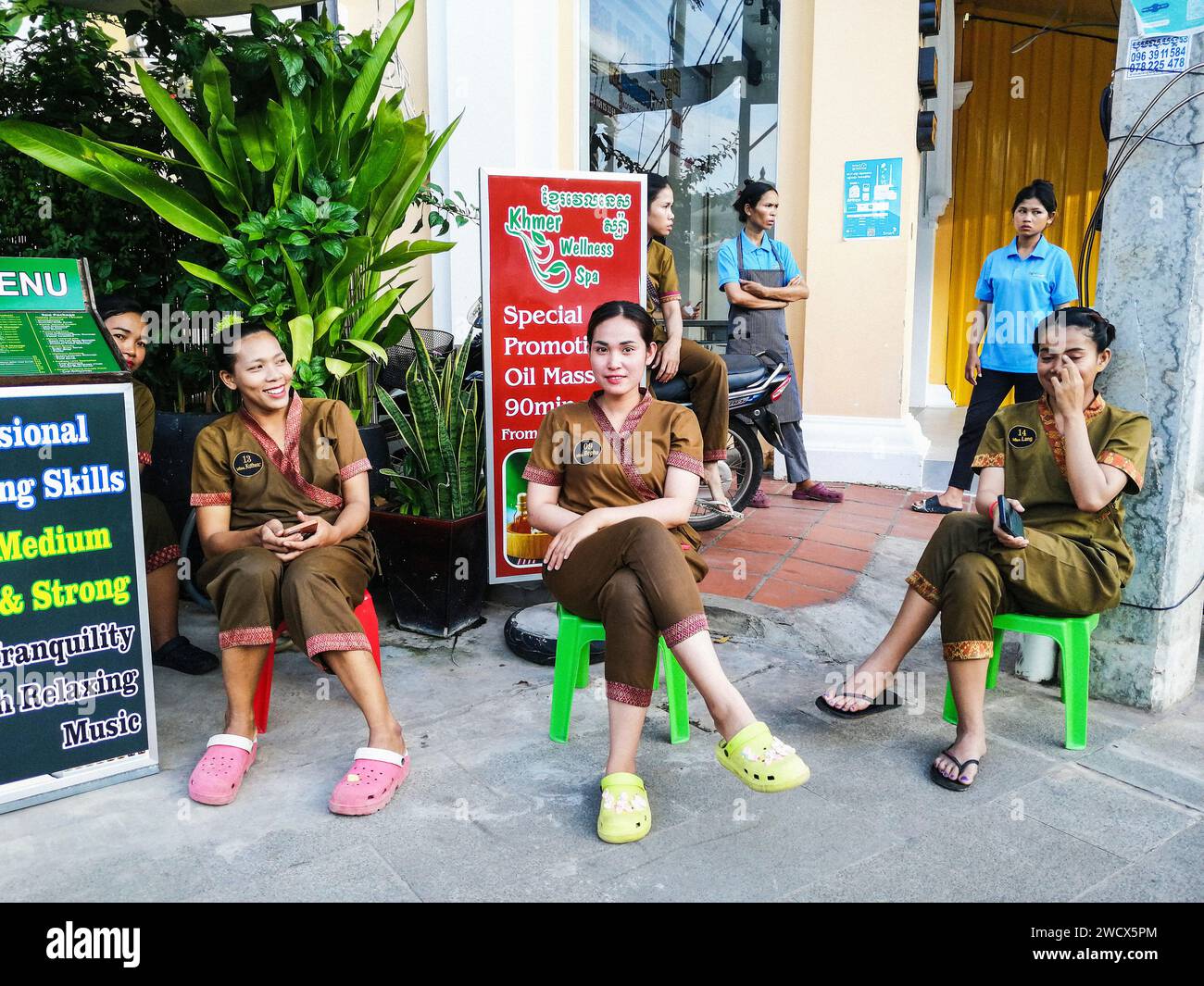 Cambodia, Siem Reap, massage center Stock Photo Alamy