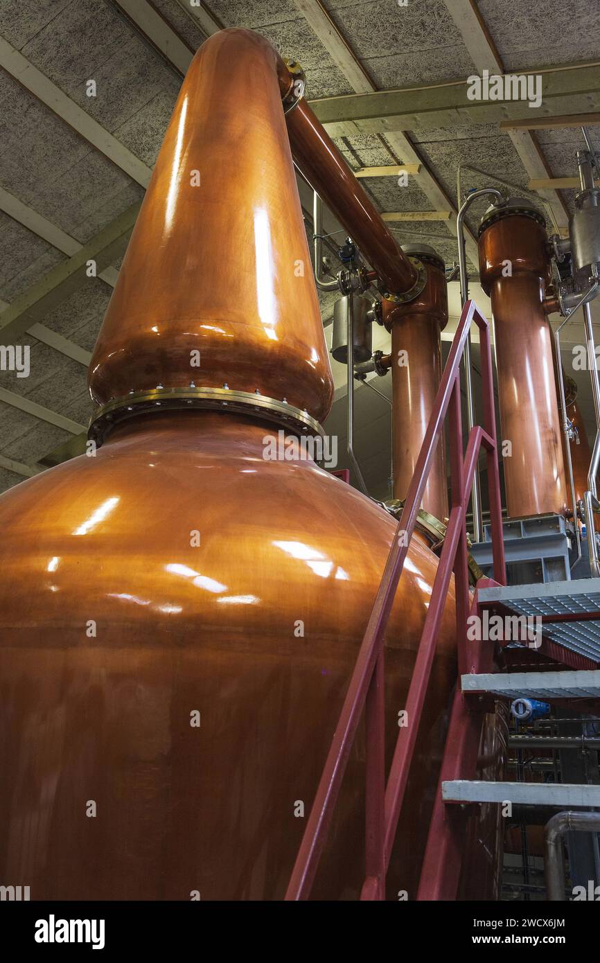 Denmark, Faroe Islands, Streymoy Island, Vestmanna, Faer Isles Distillery, alcohol distillery Stock Photo