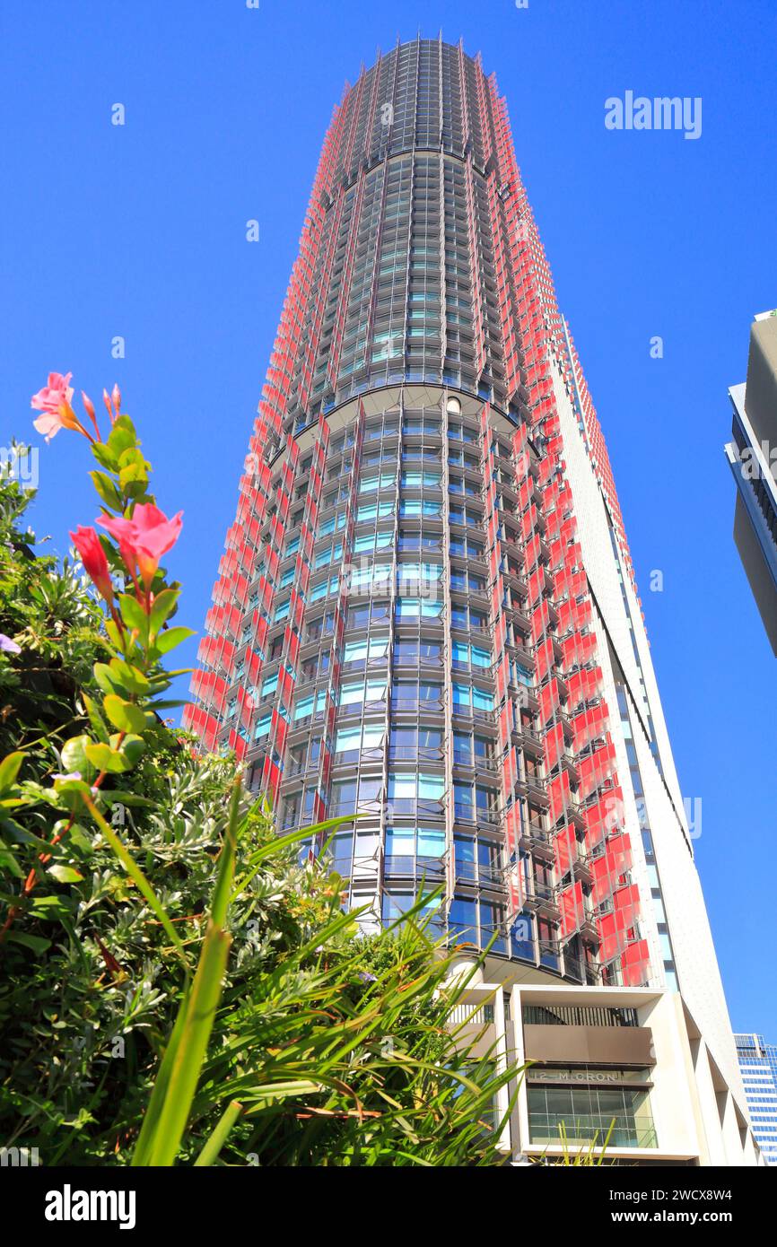 Australia, New South Wales, Sydney, Barangaroo district, International Towers by the architectural firm Rogers Stirk Harbor + Partners (RSHP), Tower 1 Stock Photo