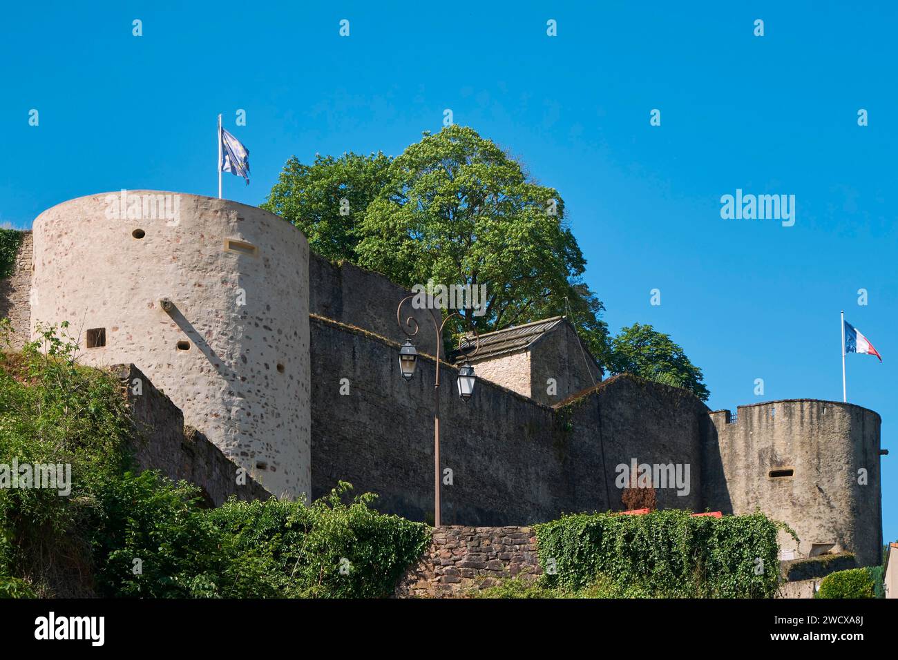 France, Moselle, Land of three borders, Sierck les Bains, the Dukes of Lorraine Castle Stock Photo