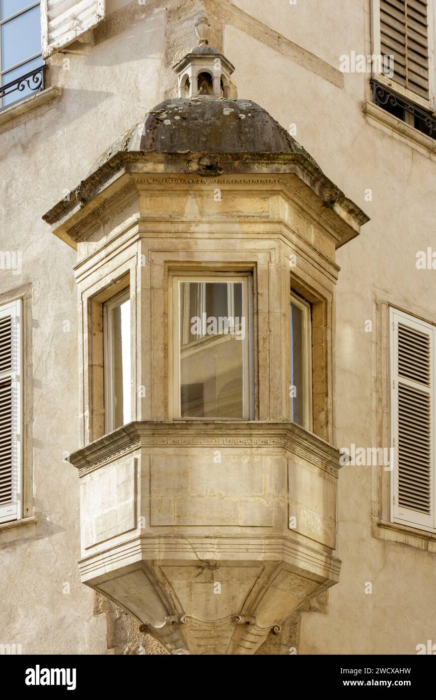 France, Meurthe et Moselle, Nancy, corner turret in corbelled