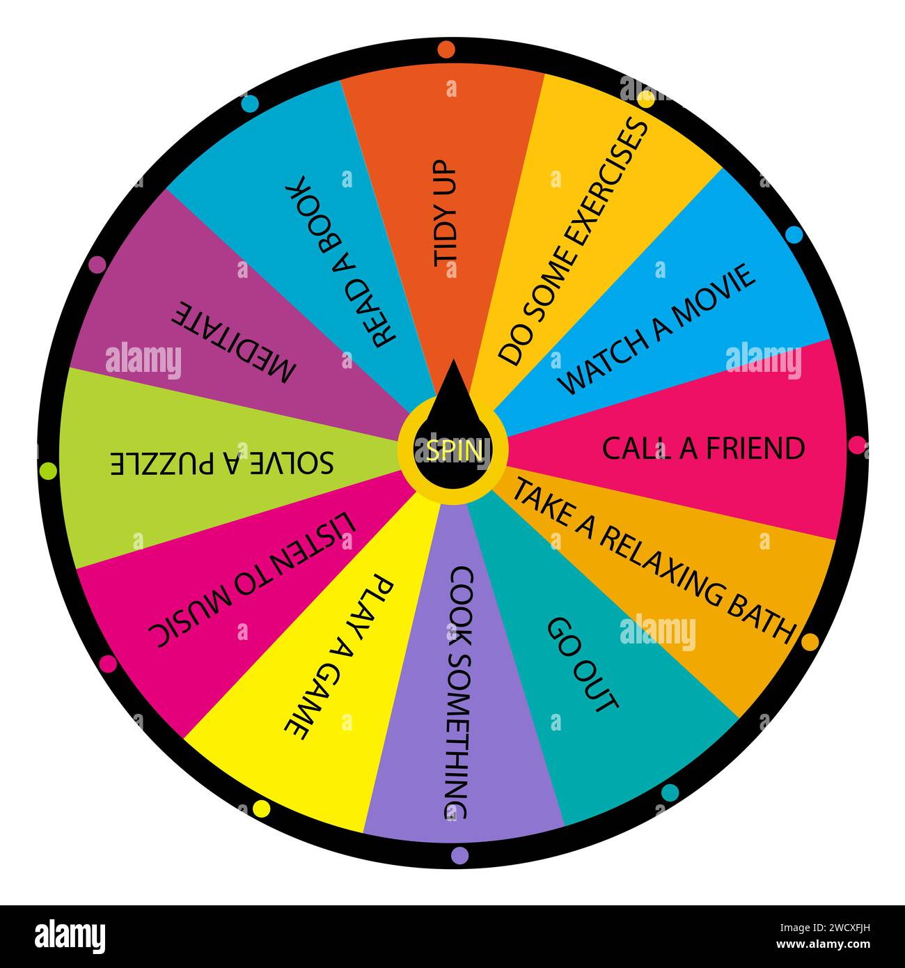 Wheel Of Fortune With Spend Time At Home Options Stock Vector Image wheel-of-fortune-with-spend-time-at-home-options-stock-vector-image