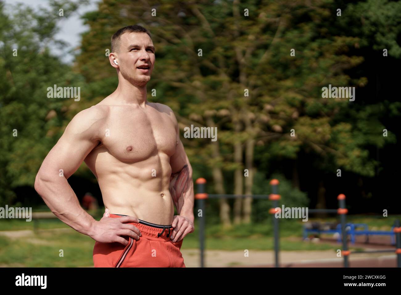 Athlete in recovery contemplating hi-res stock photography and images ...
