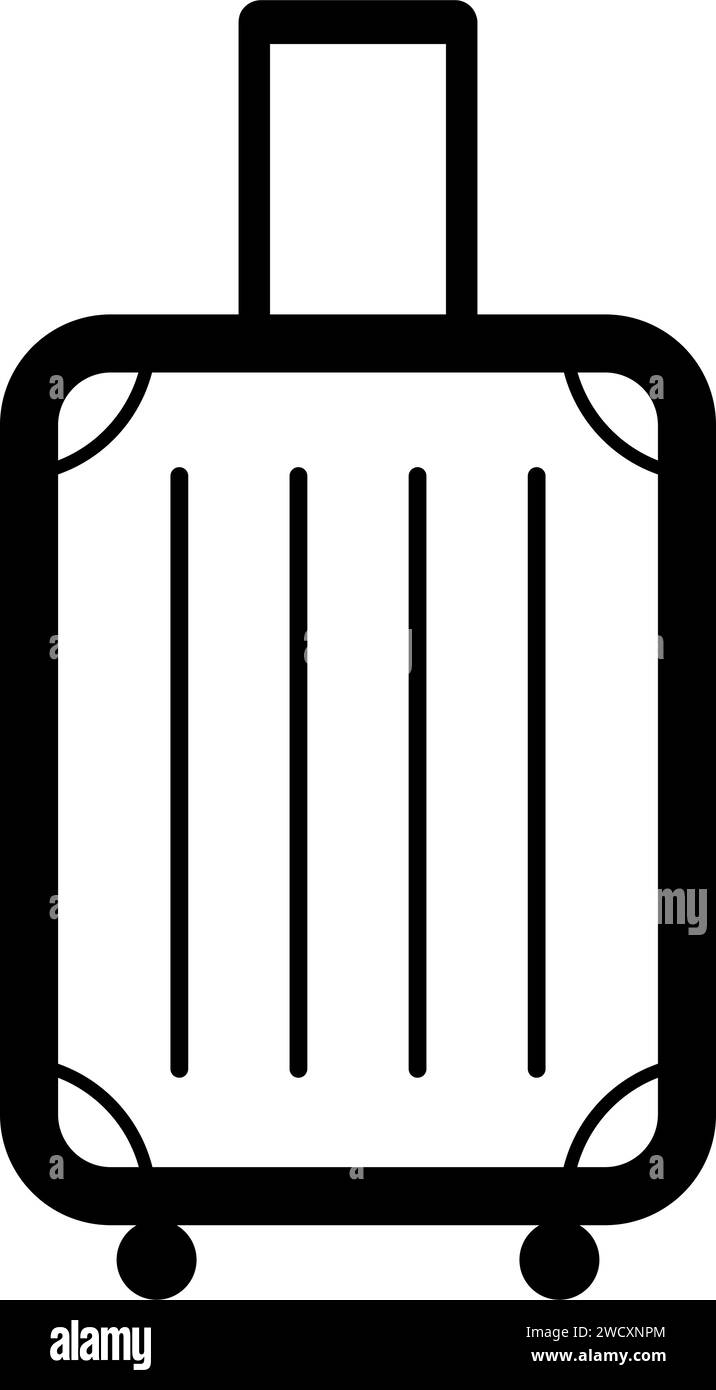 Luggage travel bag icon symbol. Flat vector illustration Stock Vector