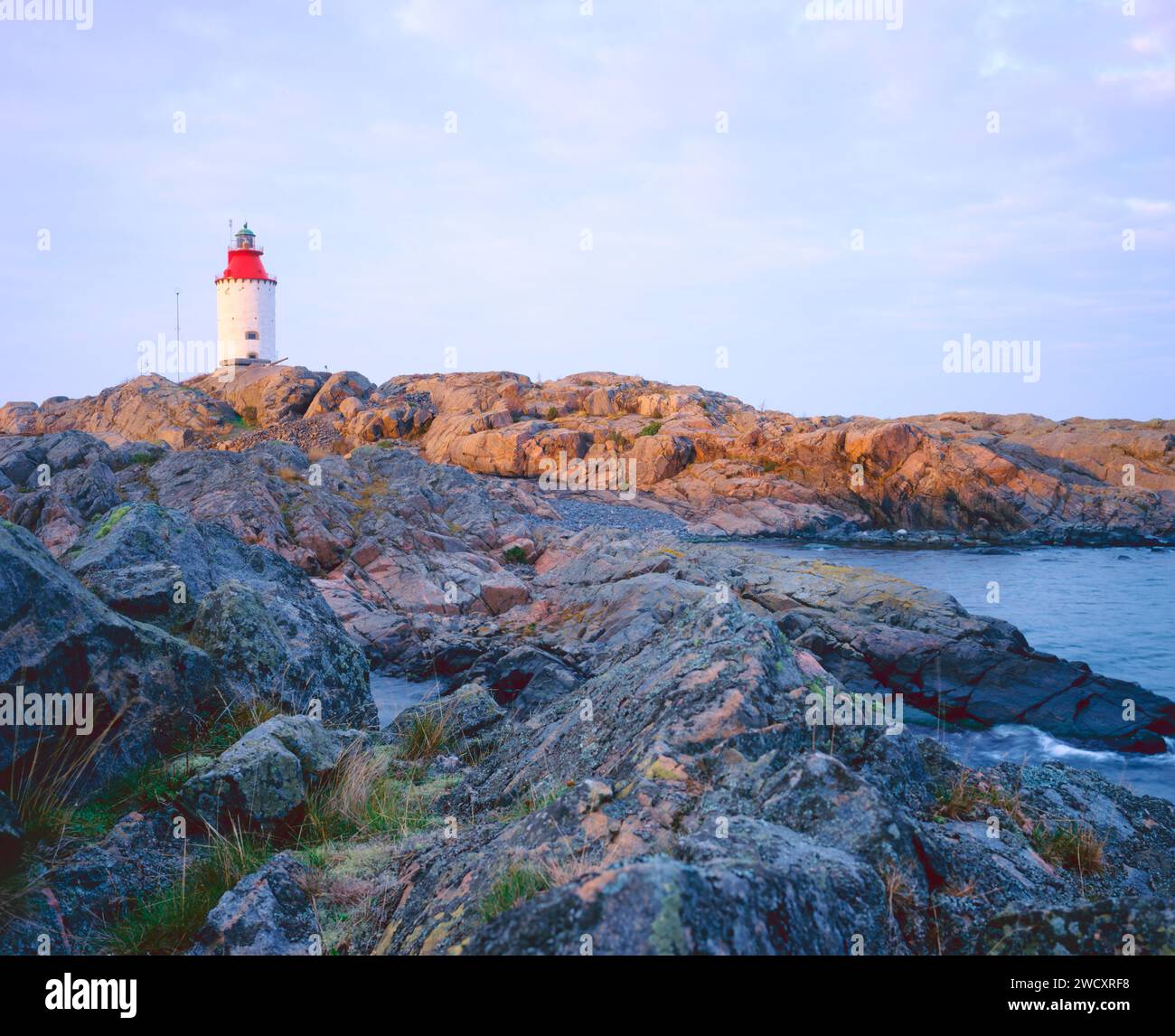 Landsort lighthouse, Sweden Stock Photo