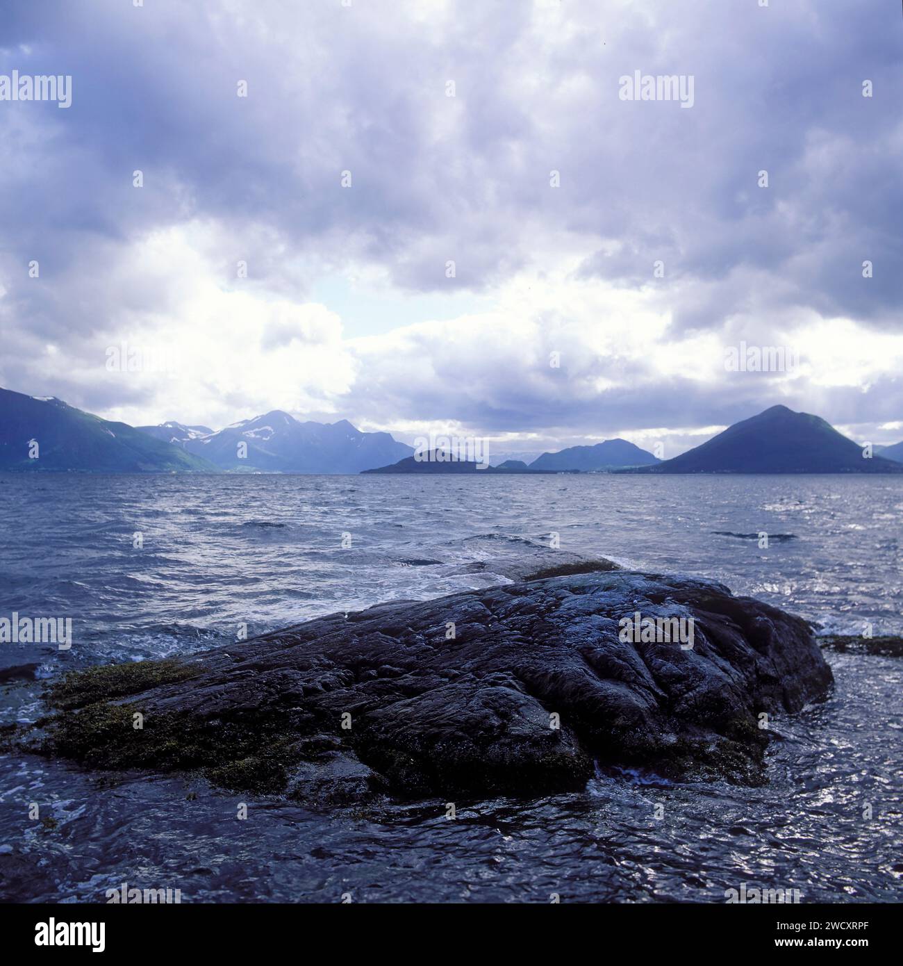 Seashore at Runde, Norway Stock Photo