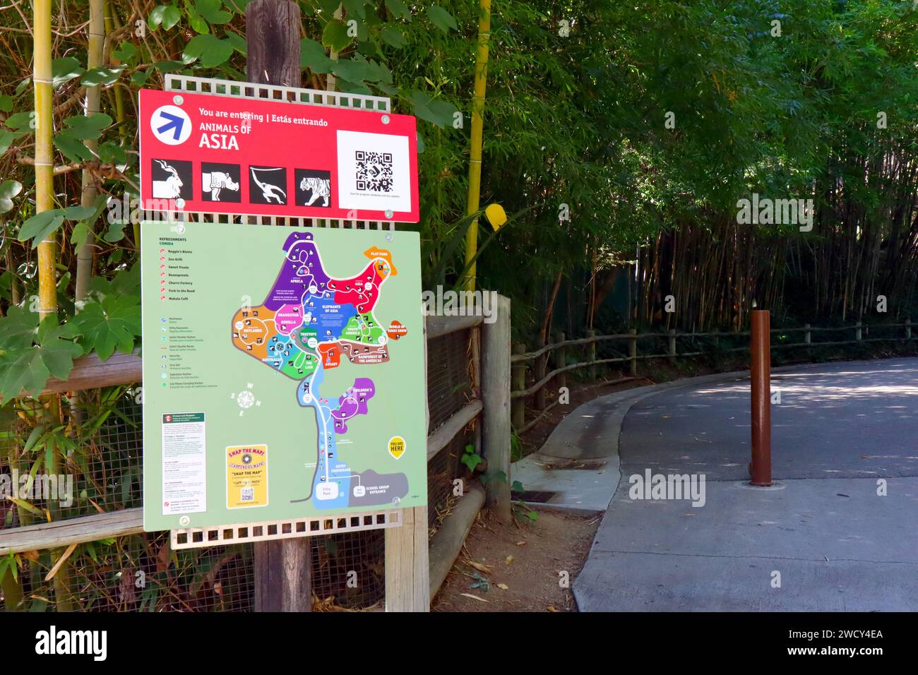 Los Angeles, California Detail of the Los Angeles Zoo and Botanical