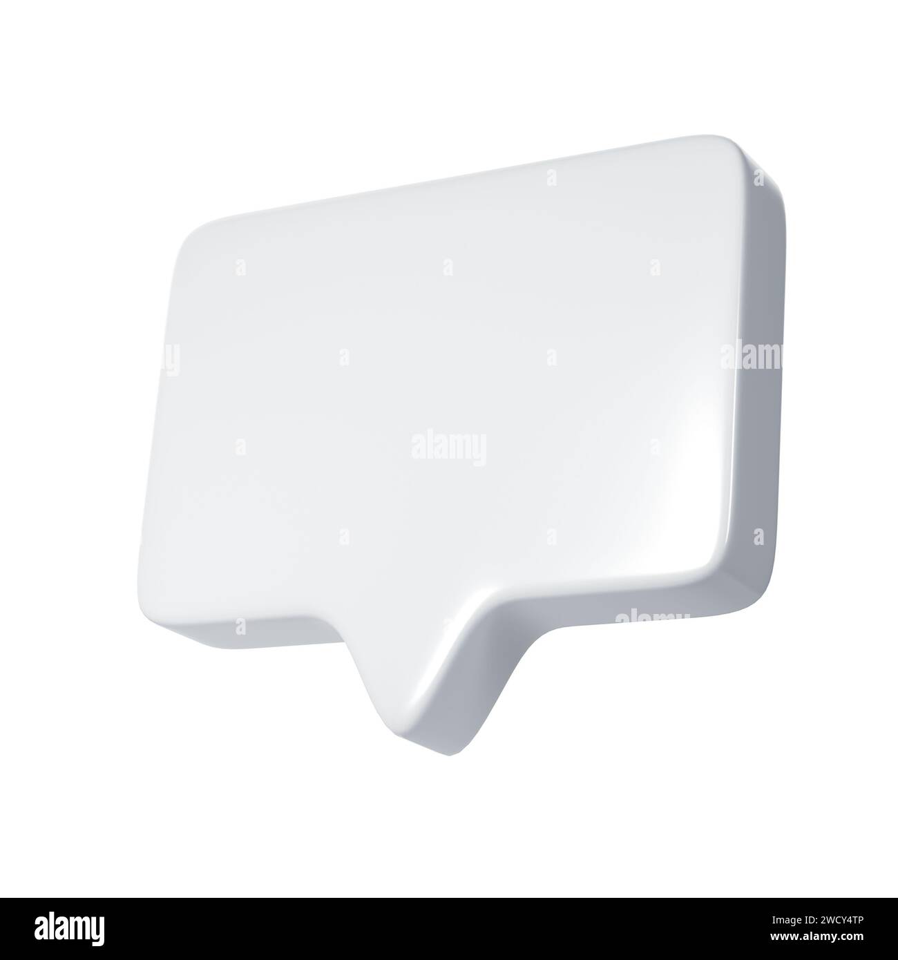 3D White text bubble frame. Social media online platform concept icon ...