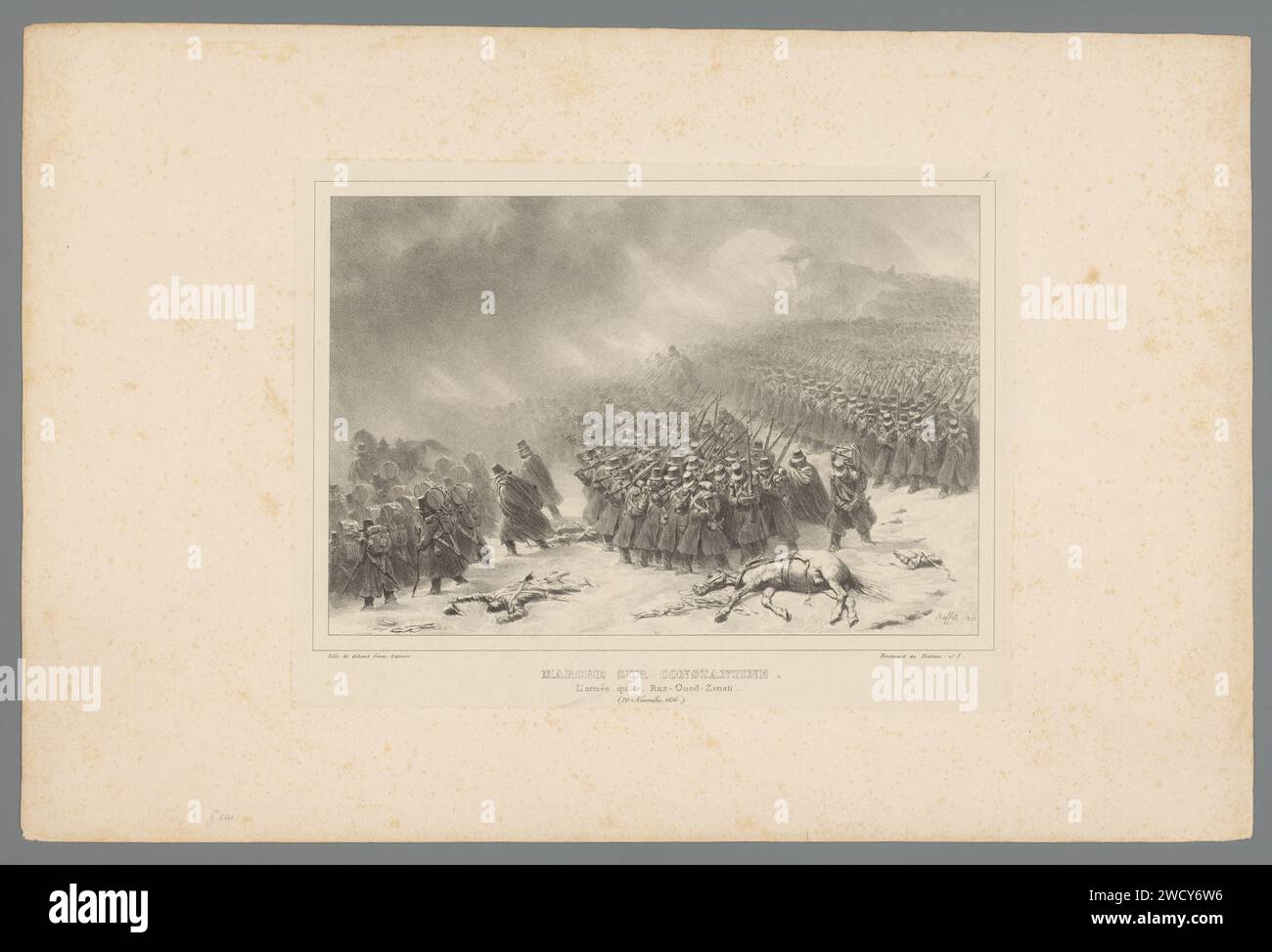 Napoleonic aftermath paris historical print scene hi-res stock ...