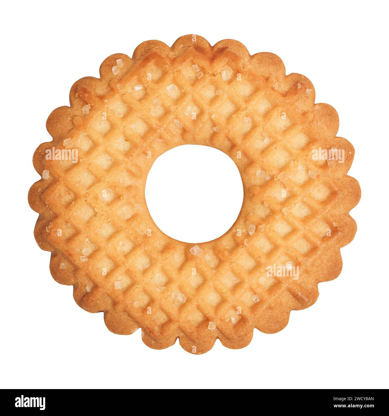 macro of flower shaped butter cookie isolated Stock Photo Alamy