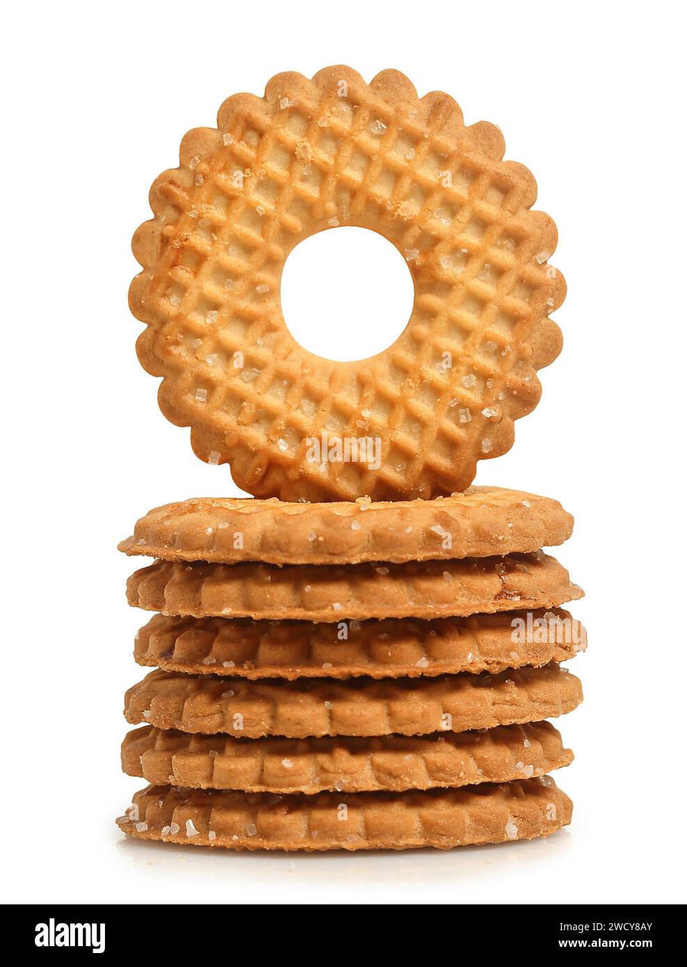 flower shaped butter cookies isolated Stock Photo Alamy