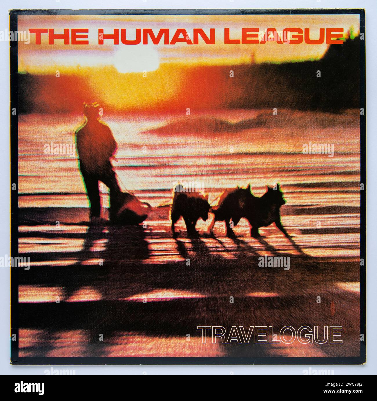 LP cover of Travelogue, the second studio album by Sheffield band The Human League, released in 1980 Stock Photo
