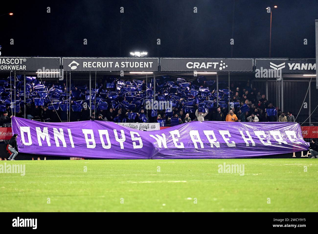 ALMERE Almere City FC supporters during the TOTO KNVB Cup match between Almere City FC and ALMERE Almere City FC supporters during the TOTO KNVB Cup match between Almere City FC and