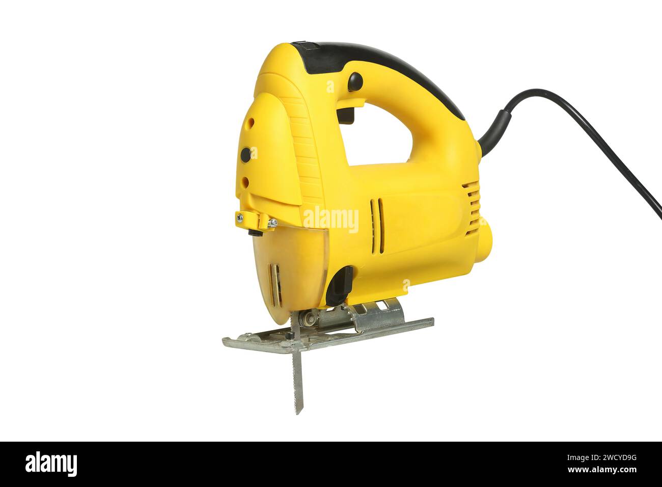 electric yellow jig saw isolated Stock Photo