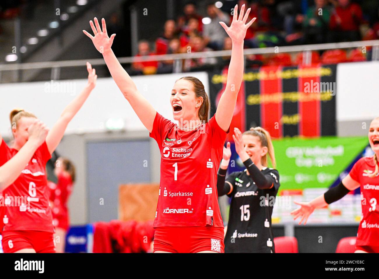 Dresden, Deutschland. 17th Jan, 2024. Pia Timmer (Dresdner SC, 1) CEV