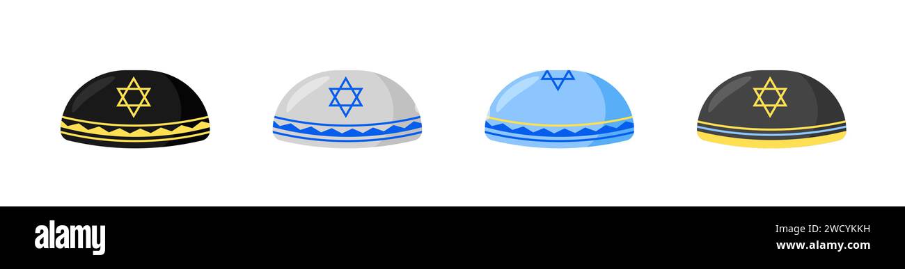 Jewish traditional kippah caps template Stock Vector Image Art Alamy Jewish traditional kippah caps template Stock Vector Image Art Alamy