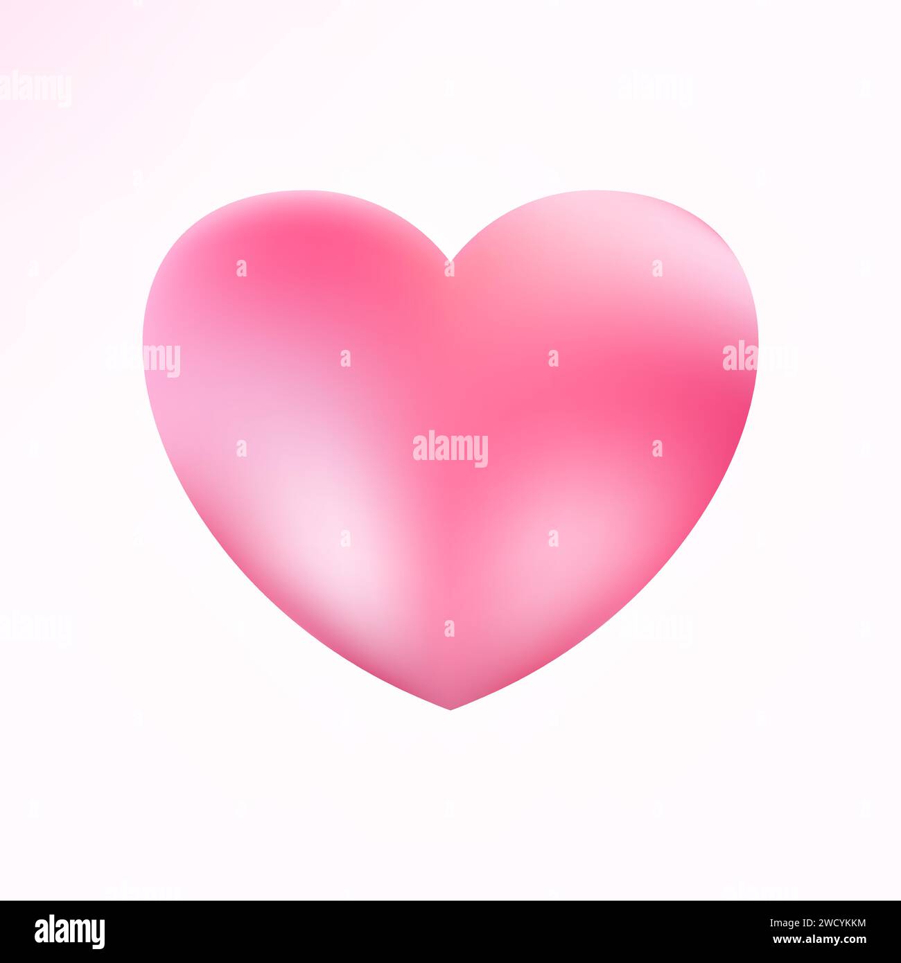 Realistic pink heart icon. 3D heart shape. Vector illustration EPS 10 ...