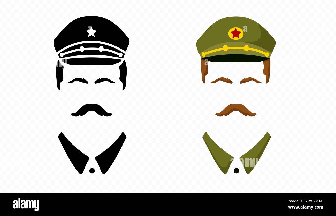 Stalin Joseph ussr leader icon. Historical person silhouette Stock Vector