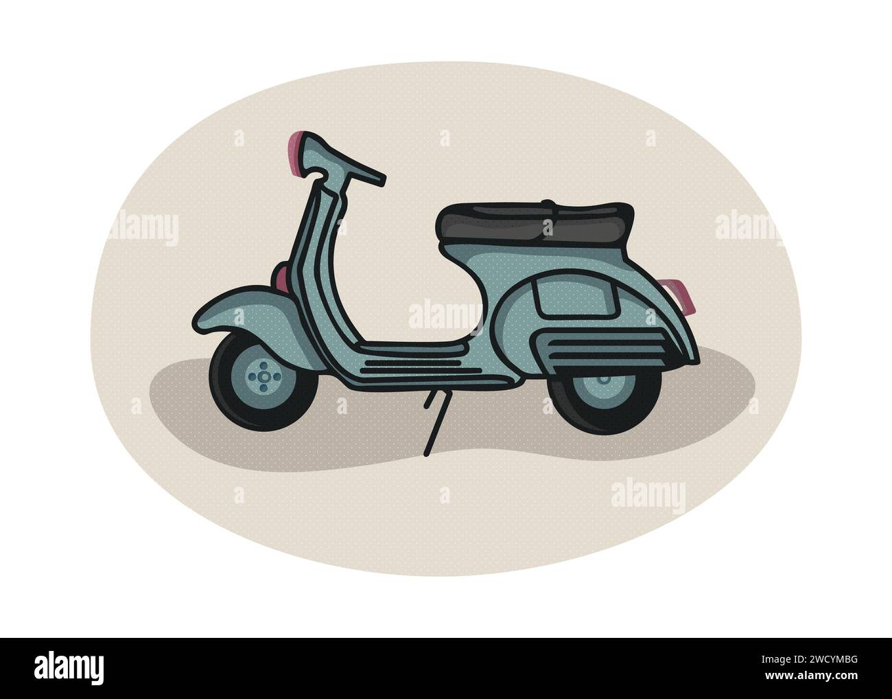 Scooter bike. Vector illustration Stock Photo