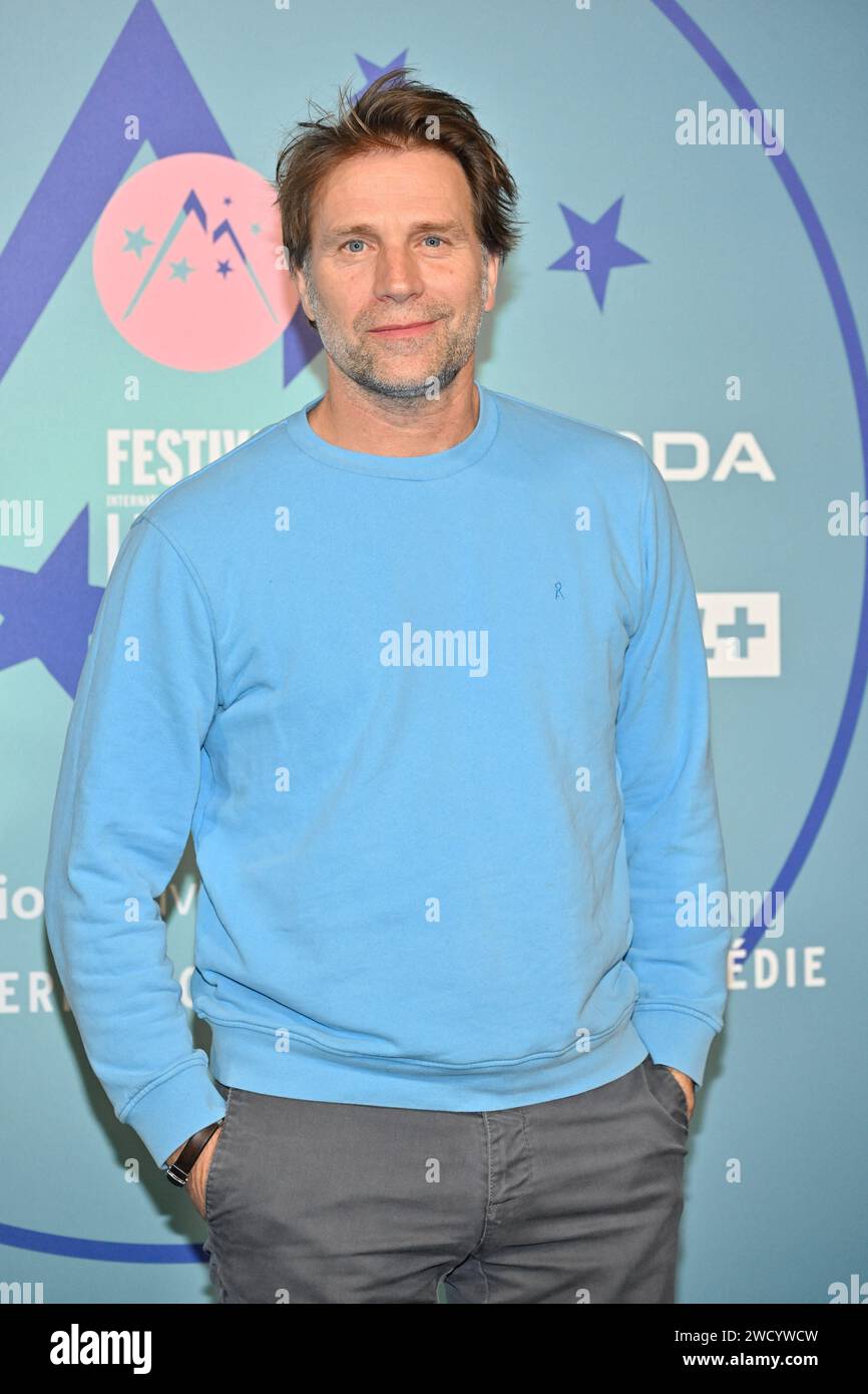Thomas attending the screening of the movie Heureux Gagnants