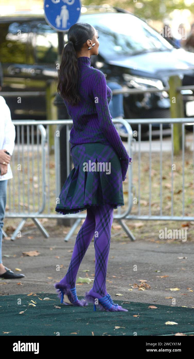 Photo Must Be Credited ©Alpha Press 078237 18/09/2023 Jourdan Dunn LFW London Fashion Week 2023 Burberry Fashion Show Arrivals Stock Photo