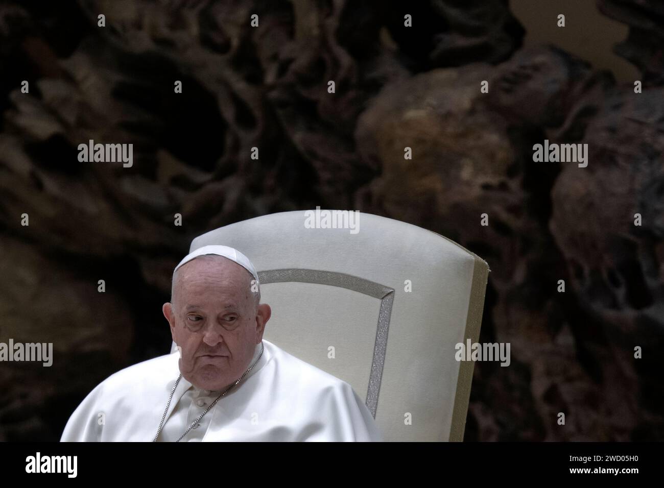 Vatican City, Vatican, 17 January 2024. Pope Francis during his weekly