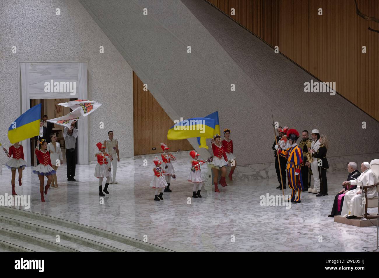 Vatican City, Vatican, 17 January 2024. Pope Francis during his weekly