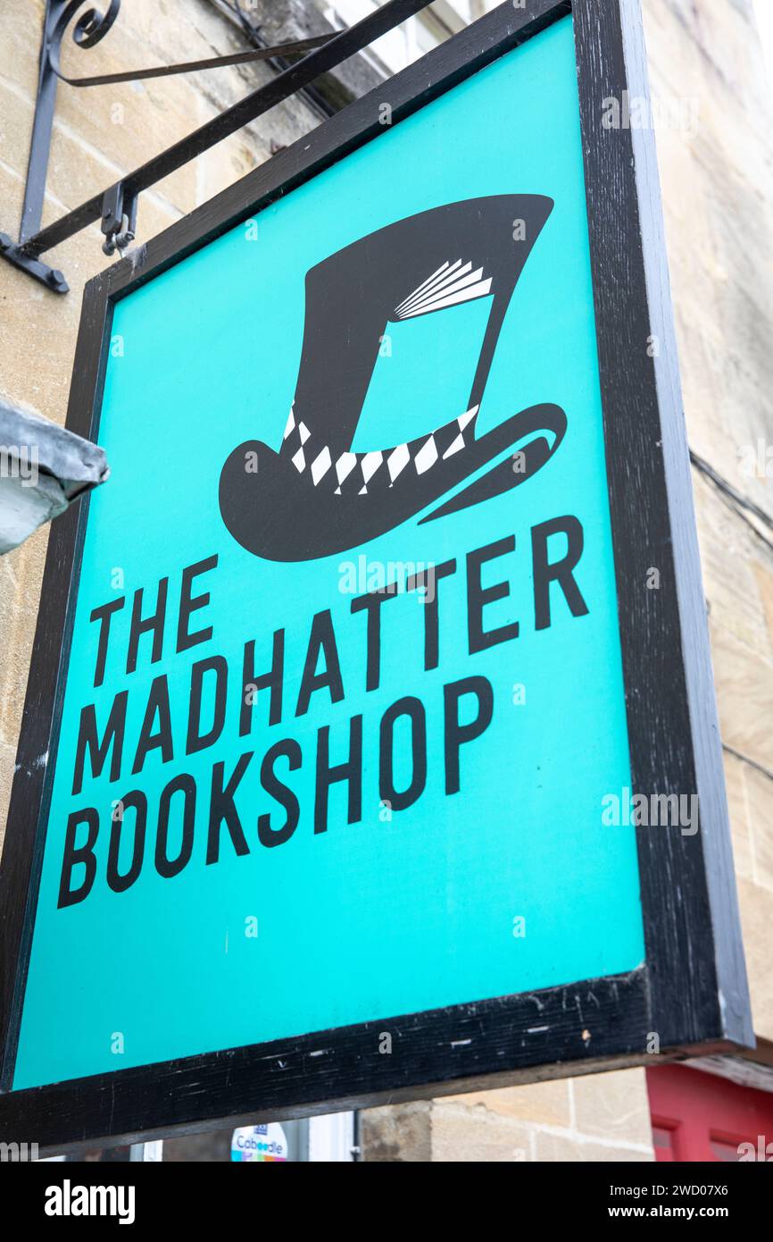 Burford Oxfordshire, The Madhatter book store in Burford town