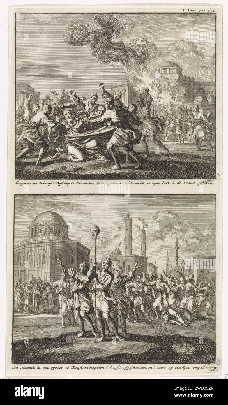 Gregorius, an Arian bishop, is mistreated by opponents and the ...