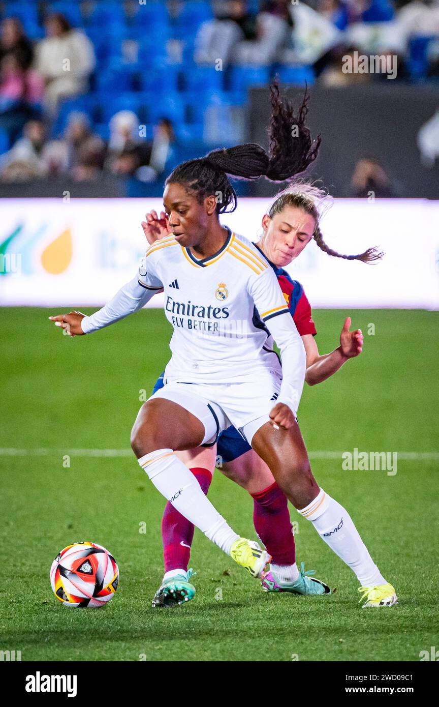 Leganes, Madrid, Spain. 17th Jan, 2024. Naomie Feller of Real Madrid