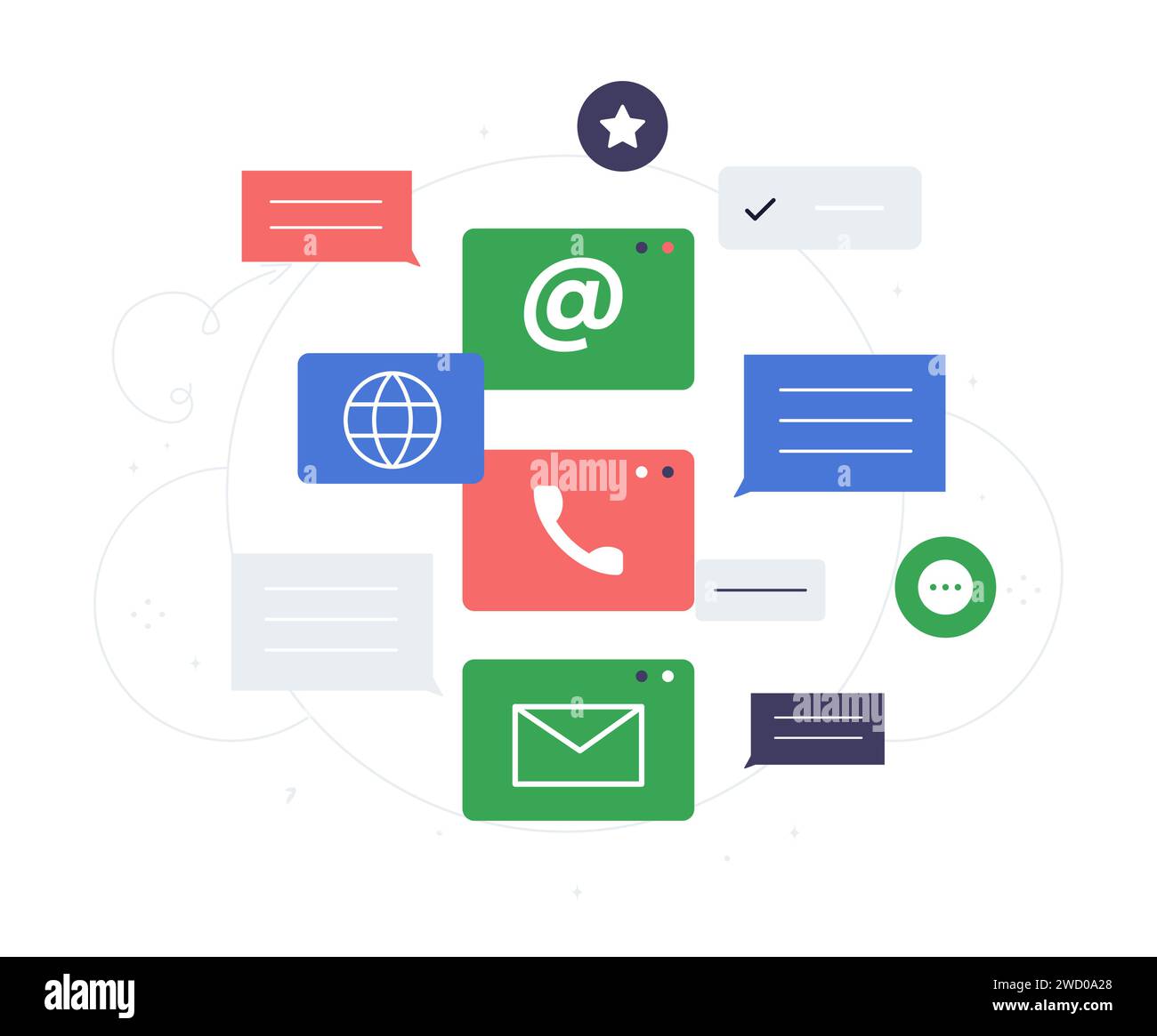 Programing and comunnication vector Stock Vector