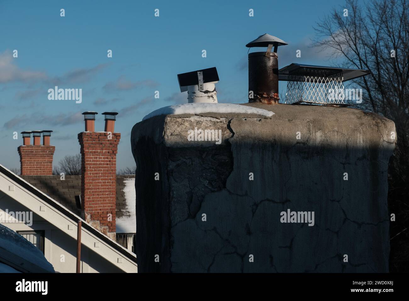 Pittsburgh rooftops in winter Stock Photo Alamy