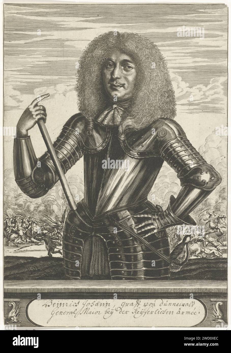 Portrait of Heinrich Johann, Count of Dunnewald, Christiaan Hagen, c ...