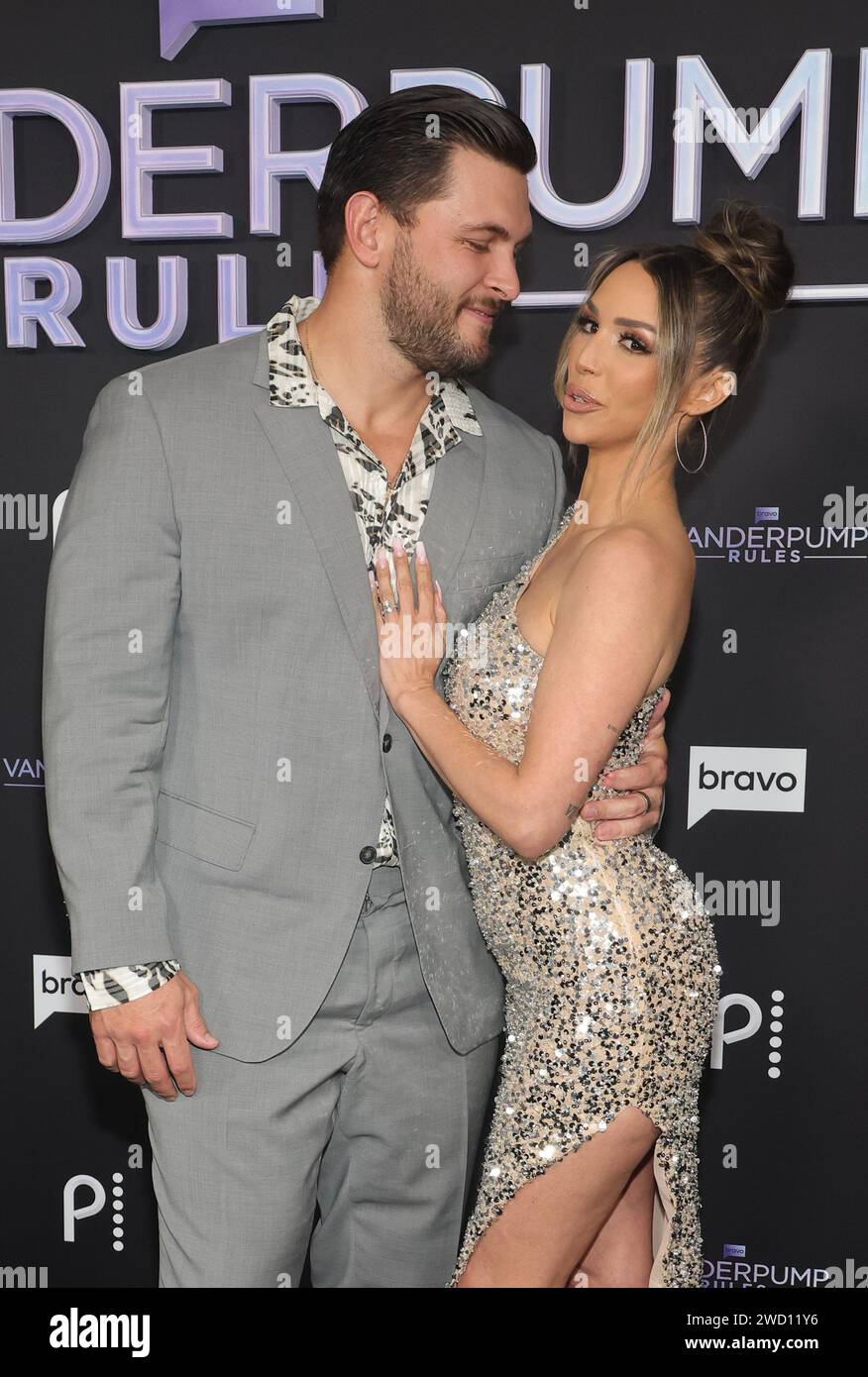 Los Angeles, Ca. 17th Jan, 2024. Brock Davies and Scheana Shay at the