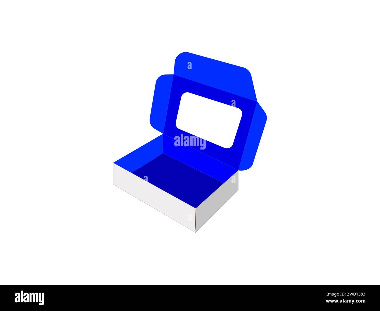 Rectangle Box, Gift Box, Dieline Template, Vector File Stock Vector