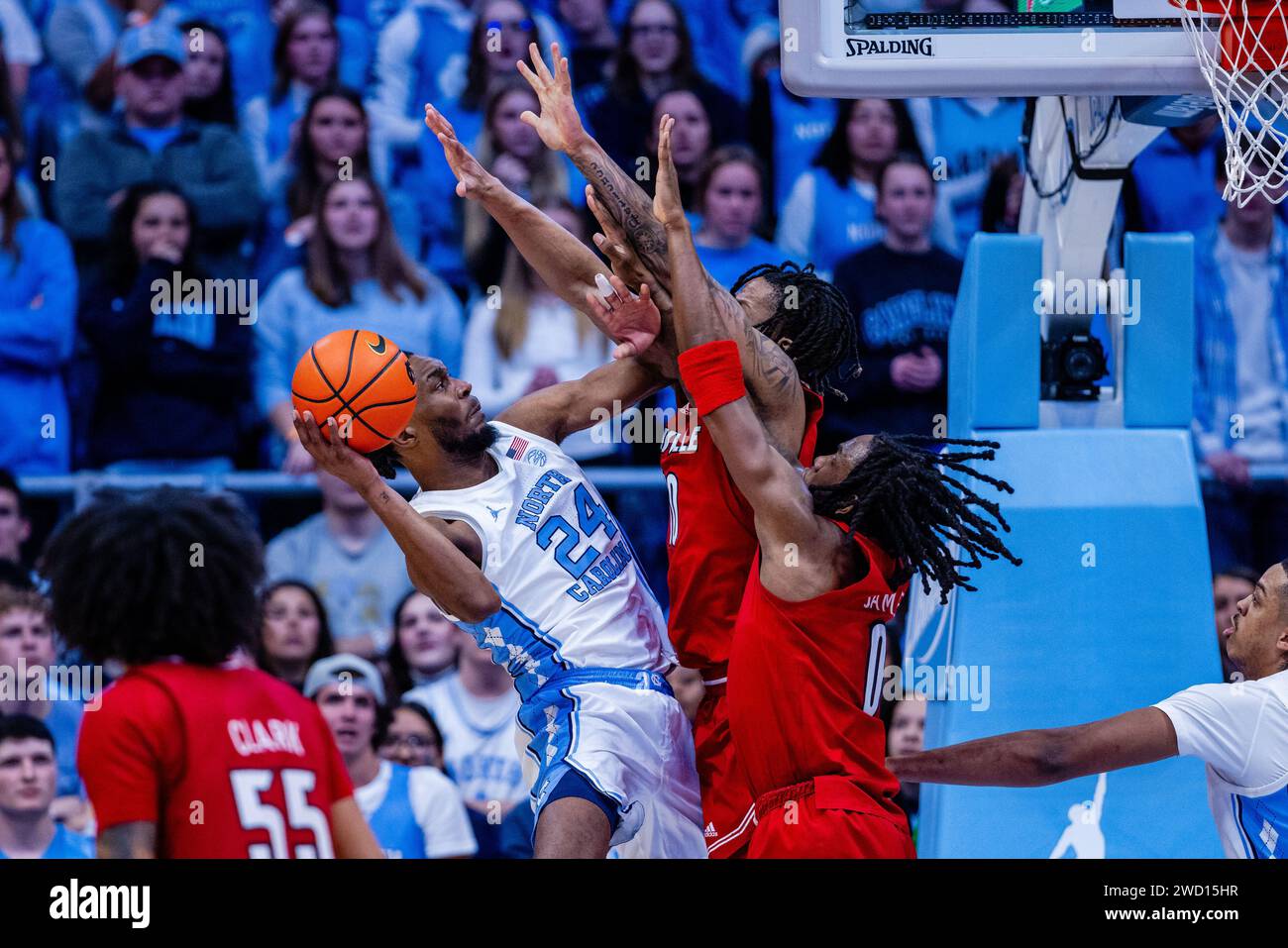 Chapel Hill, NC, USA. 17th Jan, 2024. North Carolina Tar Heels forward