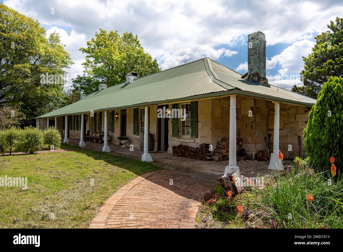 The former 1845 constructed, Ambermere Inn in Little Hartley, New South Wales, Australia Stock Photo