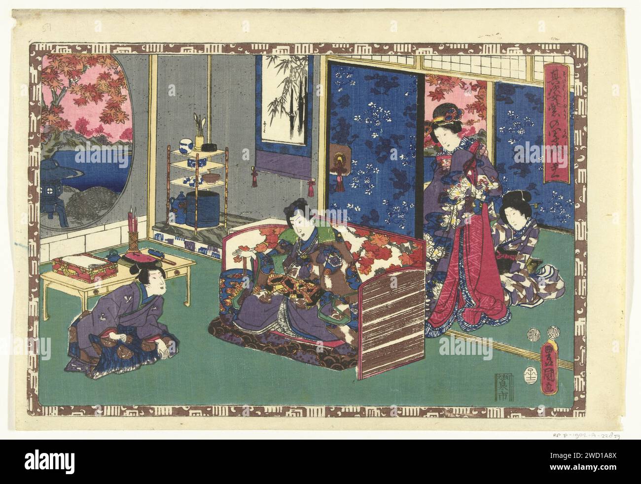 HOOFDSTUK 51, Utagawa Kunisada (I), 1852 print Elegant dressed man ...