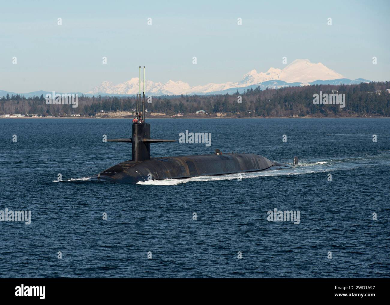 Ballisticmissile submarine USS Henry M. Jackson transits the hood