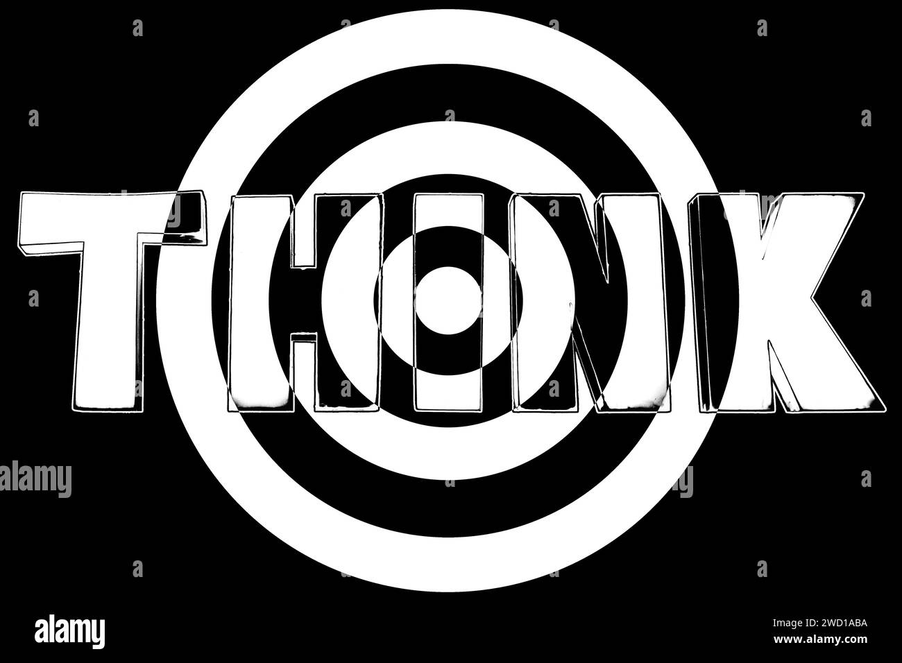 Target concept, think to win, think different, hit target, goal