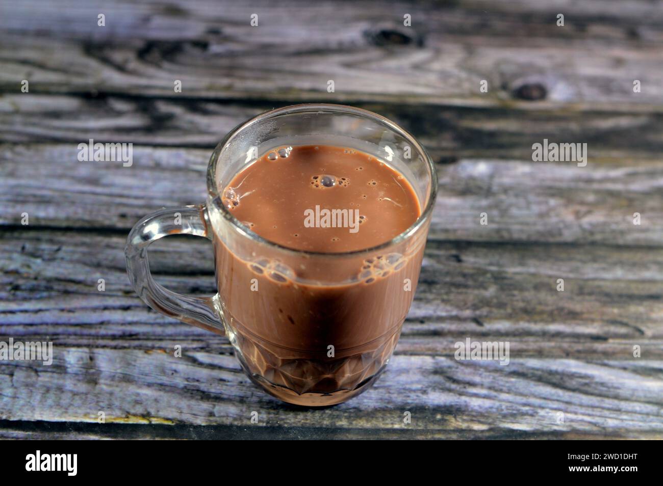 milk chocolate drink, a type of flavored milk made by mixing cocoa