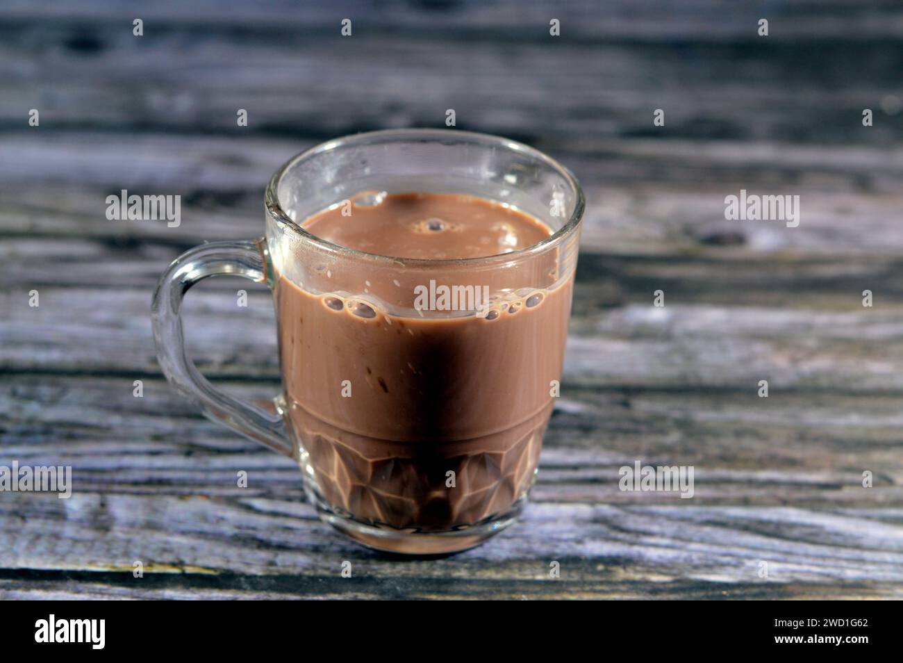 milk chocolate drink, a type of flavored milk made by mixing cocoa