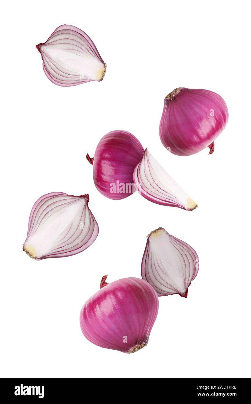 Red onion bulbs falling hi-res stock photography and images - Alamy