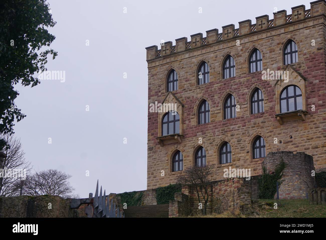 The medieval Hambach Castle (Hambacher Schloss) in Neustadt Germany Stock Photo