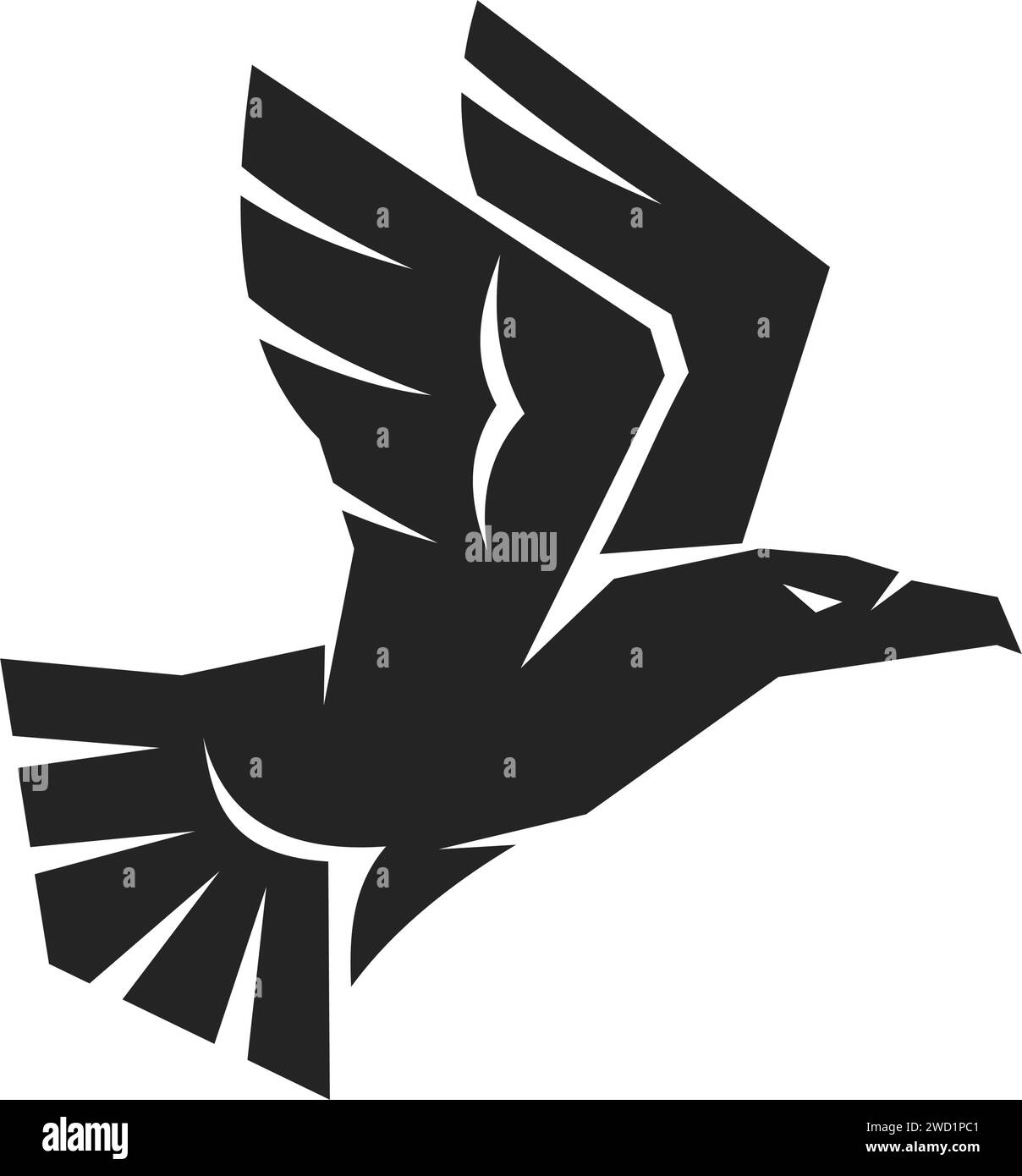 Crow Logo template Isolated. Brand Identity. Icon Abstract Vector ...