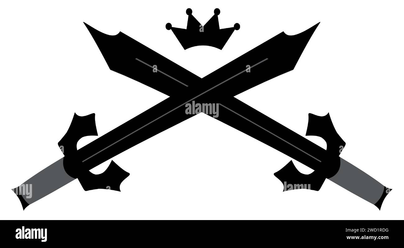 A concept logo of a warrior kingdom. Stock Vector