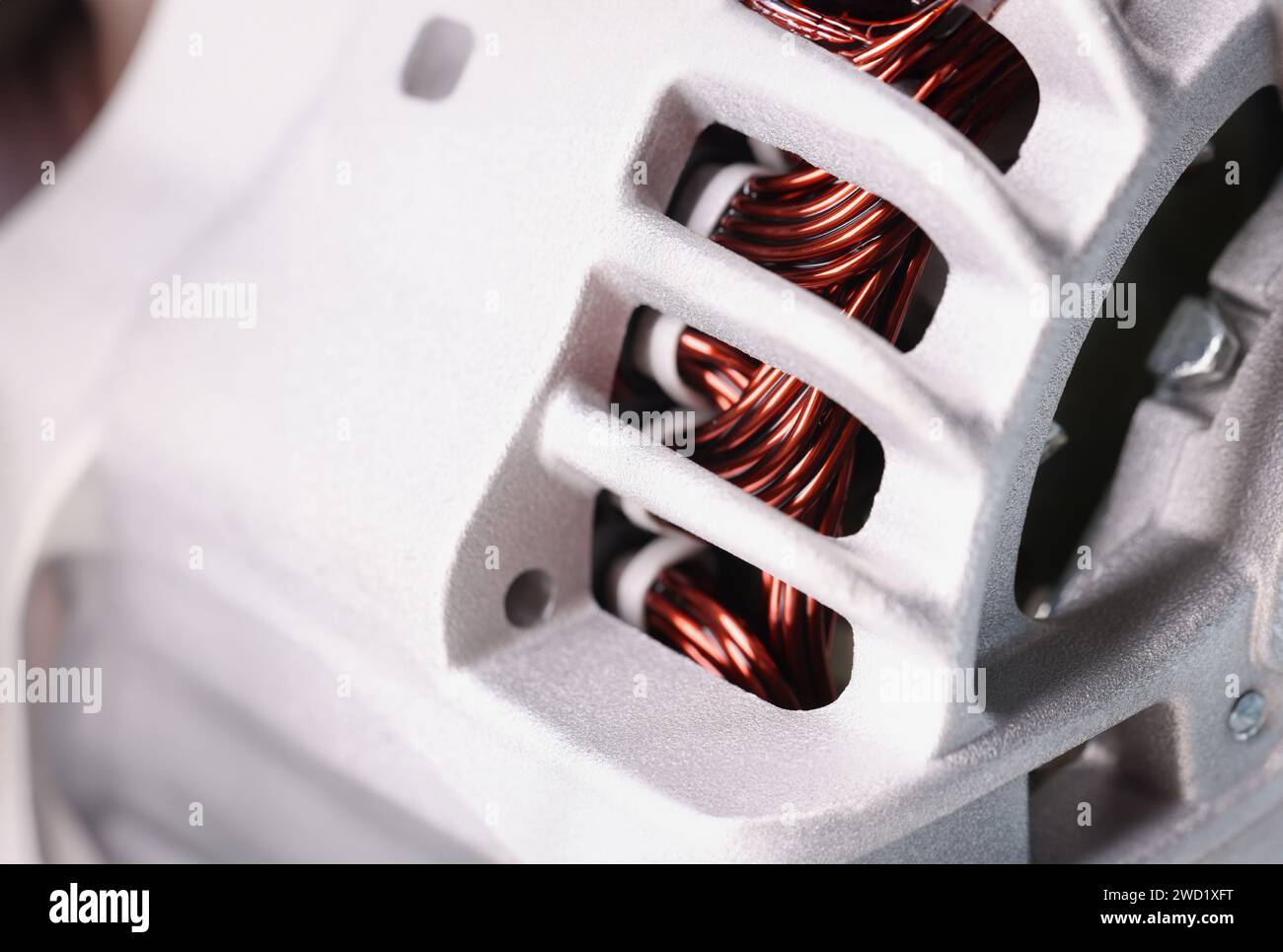 Electric motor stator, electric induction motor under repairing