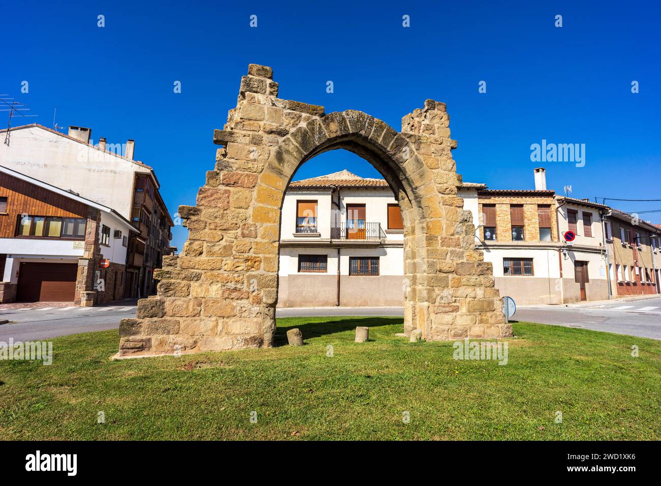 remains of the old wall, Sangüesa , Navarra, Spain Stock Photo